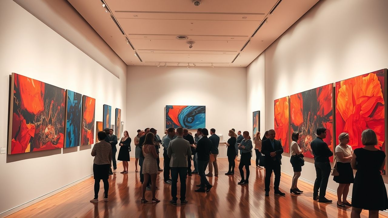 "Gallery exhibition of Herbert Brandl paintings at a contemporary art museum."