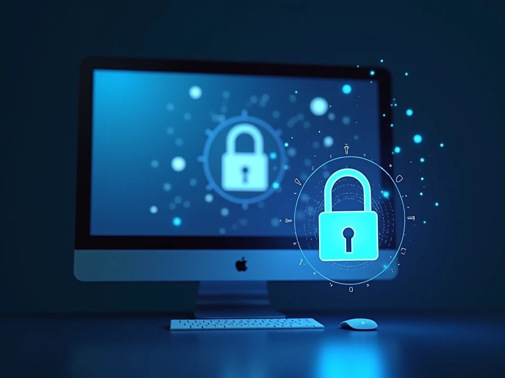 Visual showing a secure login process with padlock icon and نظام فارس الخدمة الذاتية portal on a computer screen.