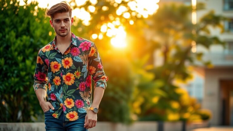 TheSpark Shop Flower Style Casual Men Shirt: Style & Comfort