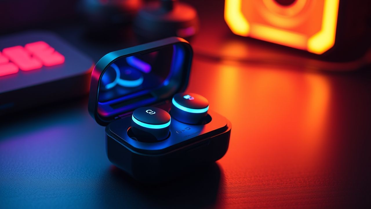 Thespark shop wireless earbuds for gaming with glowing LED lights"